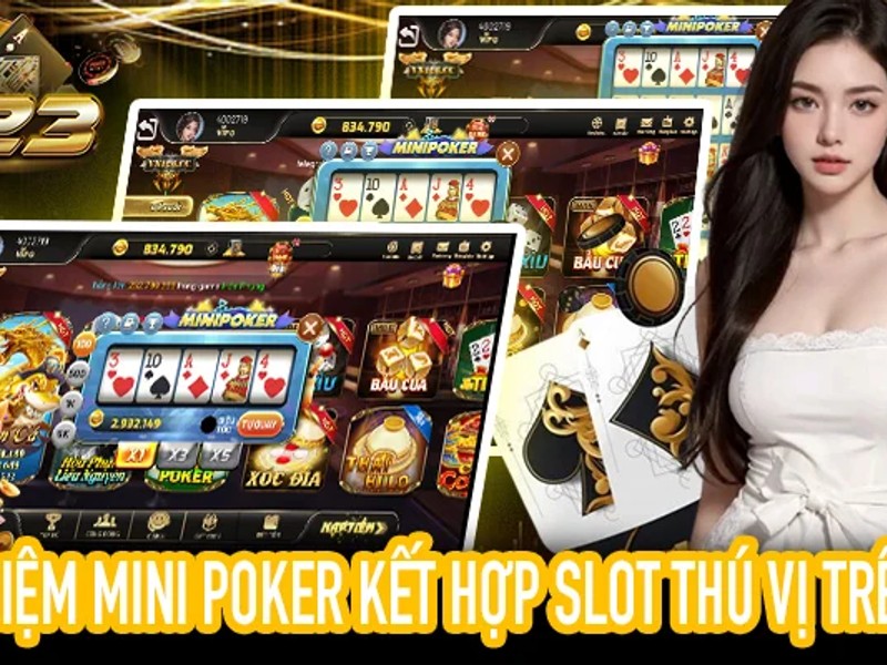 Người chơi poker với vẻ mặt tự tin đang thực hiện cú bluff